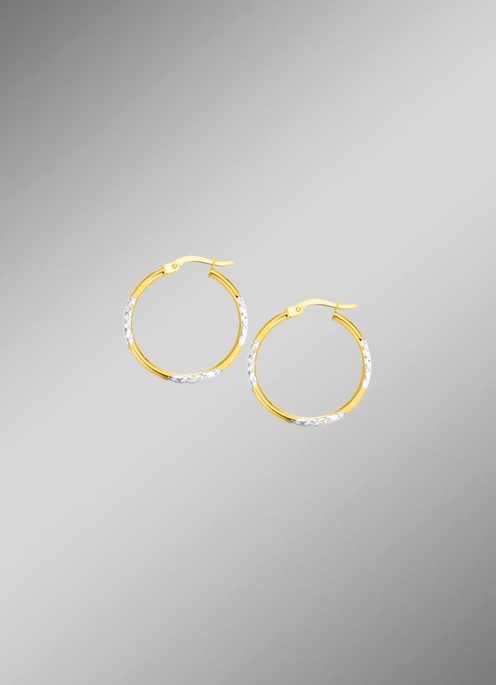 Wundersch&ouml;ne diamantierte Creolen 