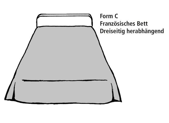 Tagesdecken mit Bandeinfassung und passende Kissenbezüge mit Reissverschluss 