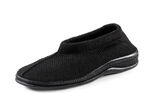 Slipper aus elastischem Strickmaterial SCHWARZ