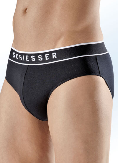 Schiesser Dreierpack Slips mit Elastikbund - 