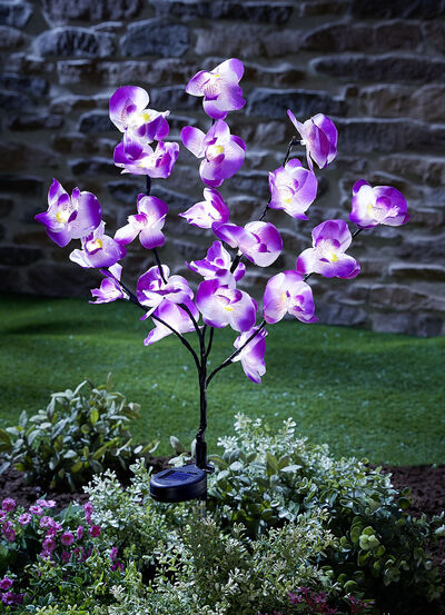 Täuschend echte Solar-Orchidee 