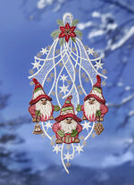 Fensterbild Wichtel aus Plauener Spitze 