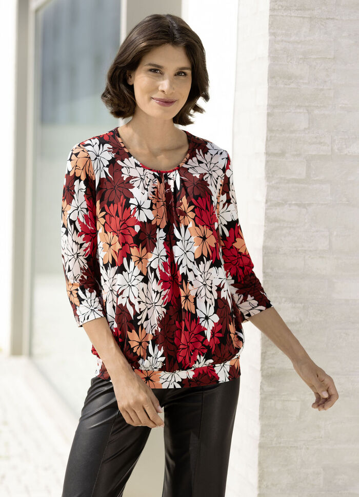 Shirt mit schöner Fältelung in 2 Farben, 