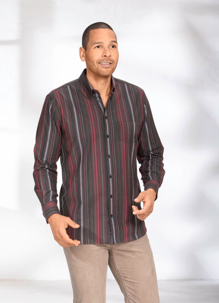 Gestreiftes Hemd aus Feinflanell 