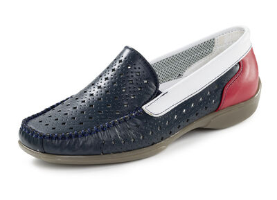 ELENA EDEN, sommerliche Damen-Slipper, Weite H, mit herausnehmbarem Fussbett 