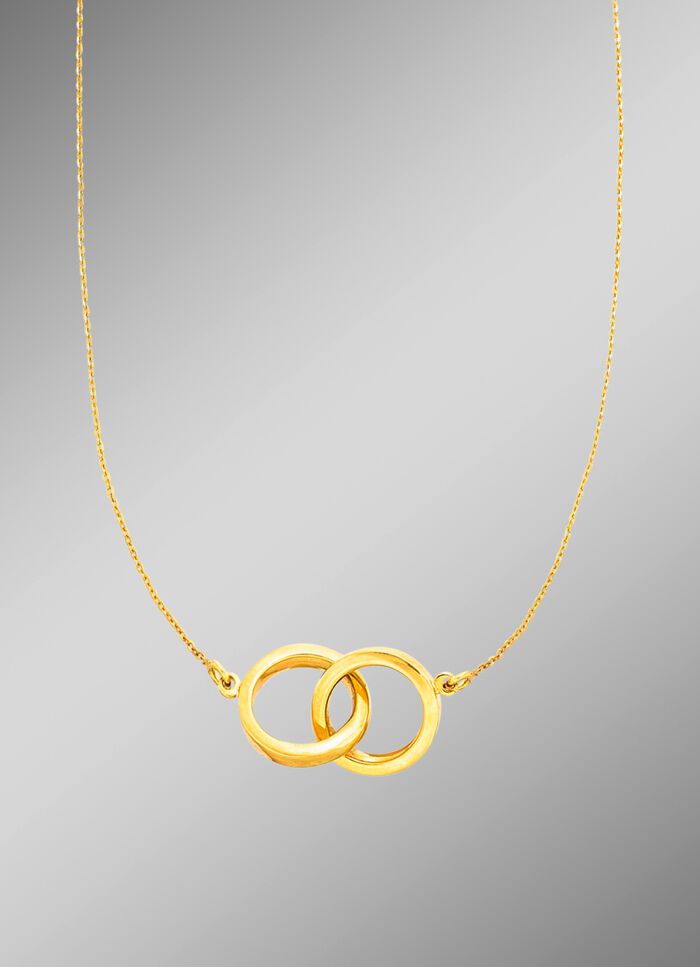 In sch&ouml;nem Design: Halskette mit 2 Ringen 