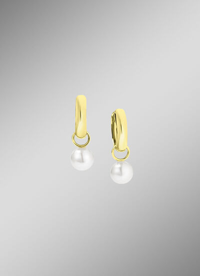 Klappcreolen mit Süsswasser-Zuchtperlen 