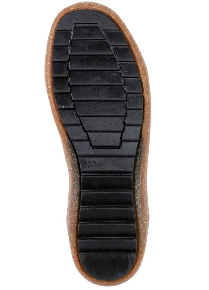 ELENA EDEN Schn&uuml;r-Bootie mit Knitter-Effekt JEANS-BUNT