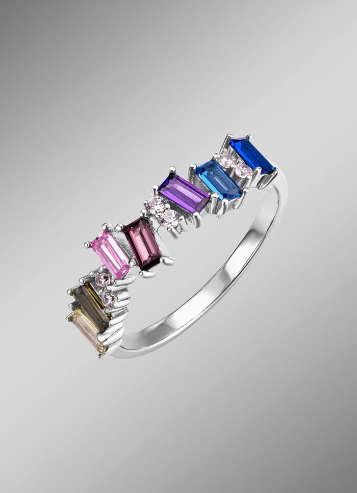 Damenring mit synth. Zirkonia 