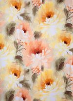 Floral gestalteter Übervorhang mit Universalschienenband 