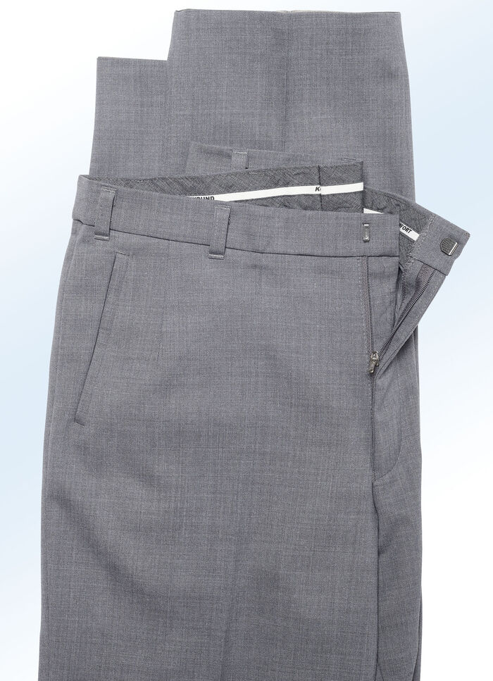 «Klaus Modelle»-Hose mit weichem Griff in 4 Farben MITTELGRAU MELIERT