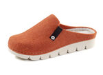 Laurina, trendige Damen-Hausschuhe, Weite G, mit anatomisch geformtem Fussbett ORANGE