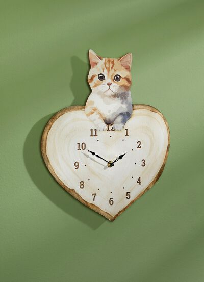 Wanduhr Katze 