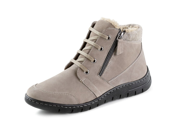 ELENA EDEN, gefütterte Damen-Boots, Winterschuhe, Weite H, mit herausnehmbarem Fussbett TAUPE
