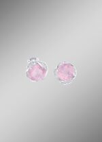 Ohrstecker mit Rosenquarz und Weisstopase 