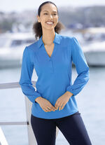 Poloshirt mit kurzer Knopfleiste in 2 Farben BLAU