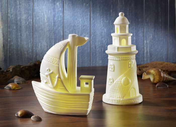 LED-Leuchte aus Keramik WEISS