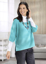 Pulli in weiter Form TÜRKIS