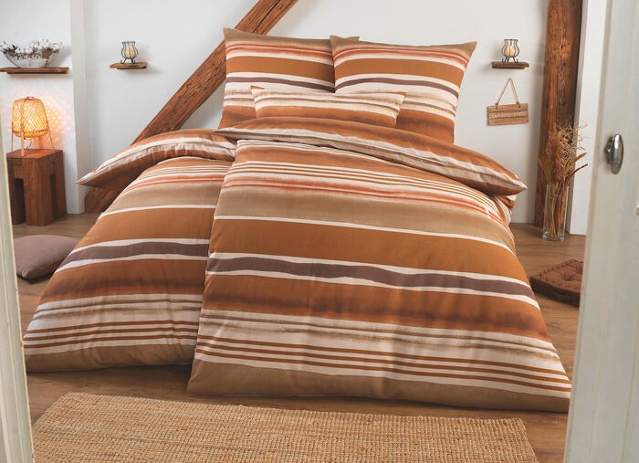 Beidseitig bedruckte Bettw&auml;sche-Garnitur in Polycotton-Qualit&auml;t 