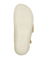 Klett-Sandale aus elastischem Textilmaterial BEIGE