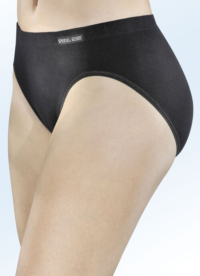 Speidel Dreierpack Slips aus reiner BIO-Baumwolle SCHWARZ