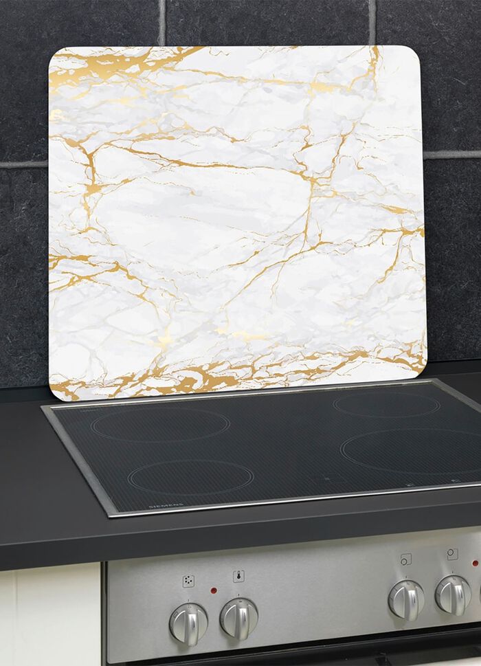 Herdabdeckplatten/Wandblende, Motiv Marmor gold 