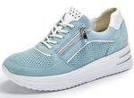 Waldl&auml;ufer Sneaker mit Lackeins&auml;tzen HELLBLAU