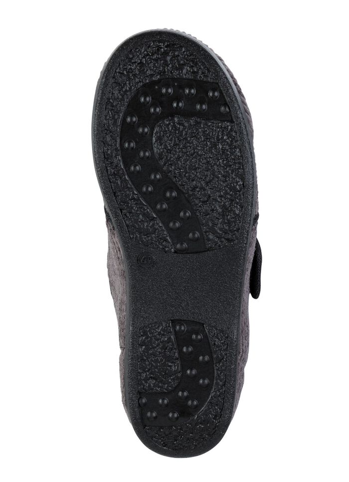 Klassische Herren-Hausschuhe, mit Klettverschluss ANTHRAZIT