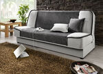 Schlafsofa mit Bettkasten ANTHRAZIT-SILBER