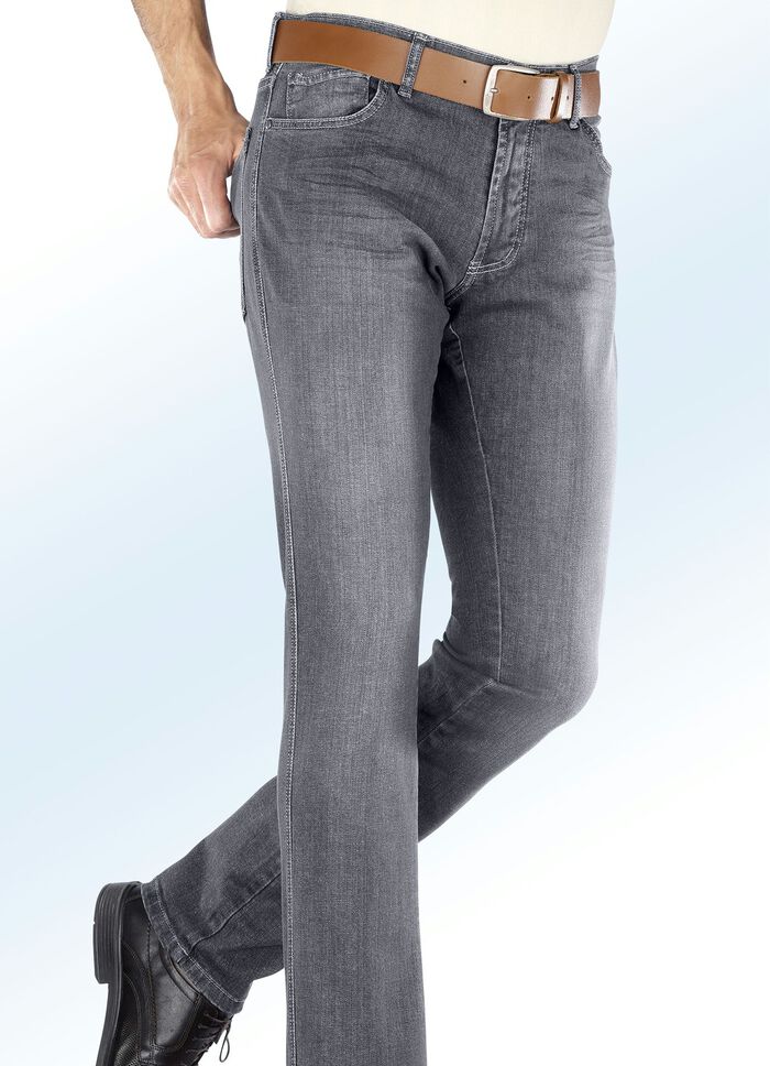 «Francesco Botti»-Unterbauch-Jeans mit Dehnbund in 3 Farben, 