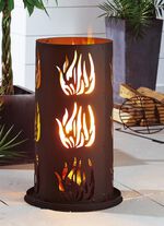 Feuersäule aus unbehandeltem Stahl 
