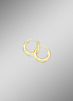 Creolen mit Weissgoldbl&uuml;ten 