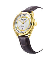 Rotary Quartz-Herrenuhr mit Lederband 