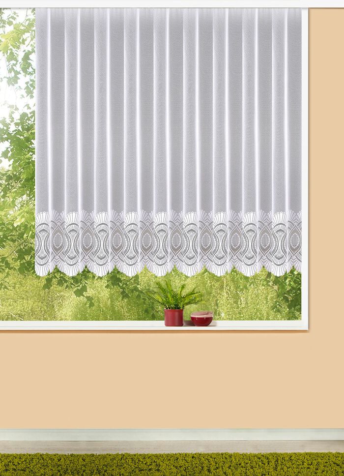 Blumenfenster-Vorhang mit Universalschienenband 