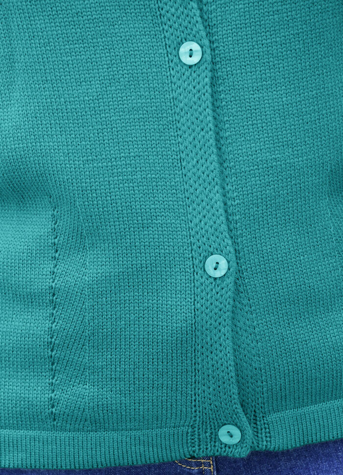 Strickjacke mit Raffungen 
