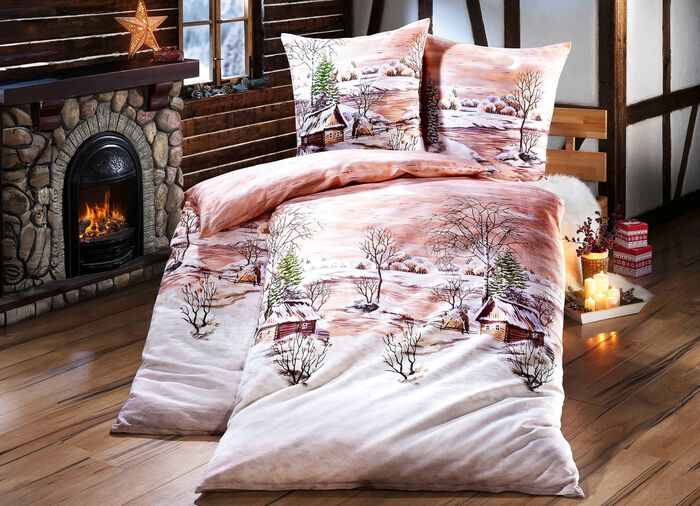 &laquo;DOBNIG&raquo; Bettw&auml;sche-Garnitur in verschiedenen Farben CREME