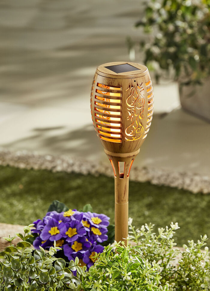 Solarleuchte Magic 2-in-1 in Holzoptik 