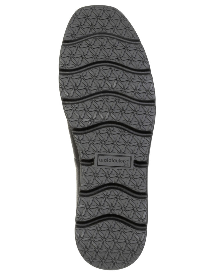 Waldläufer, bequeme Damen-Slipper, Weite H, mit herausnehmbarem Fussbett SCHWARZ