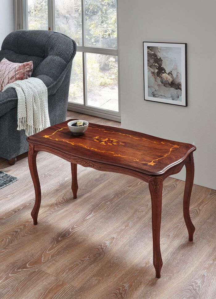 Beistelltische mit Intarsien NUSSBAUM