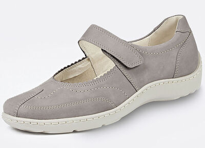 Waldläufer, bequeme Damen-Slipper, Weite H, mit herausnehmbarem Fussbett 