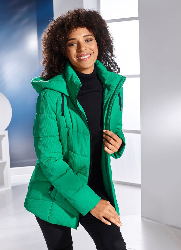 Jacke mit Reißverschlussleiste OPALGRÜN