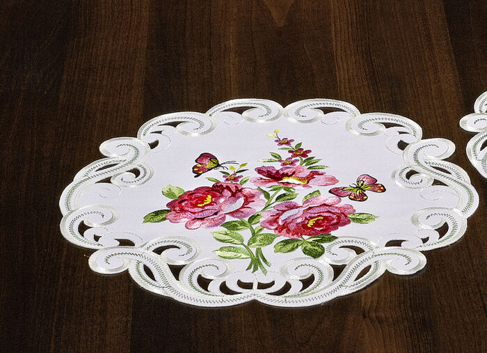 Tisch- und Raumdekoration mit Rosen-Motiven SEKT-ROT-BUNT