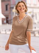 Pulli in sehr weicher Qualit&auml;t CAMEL-WEISS