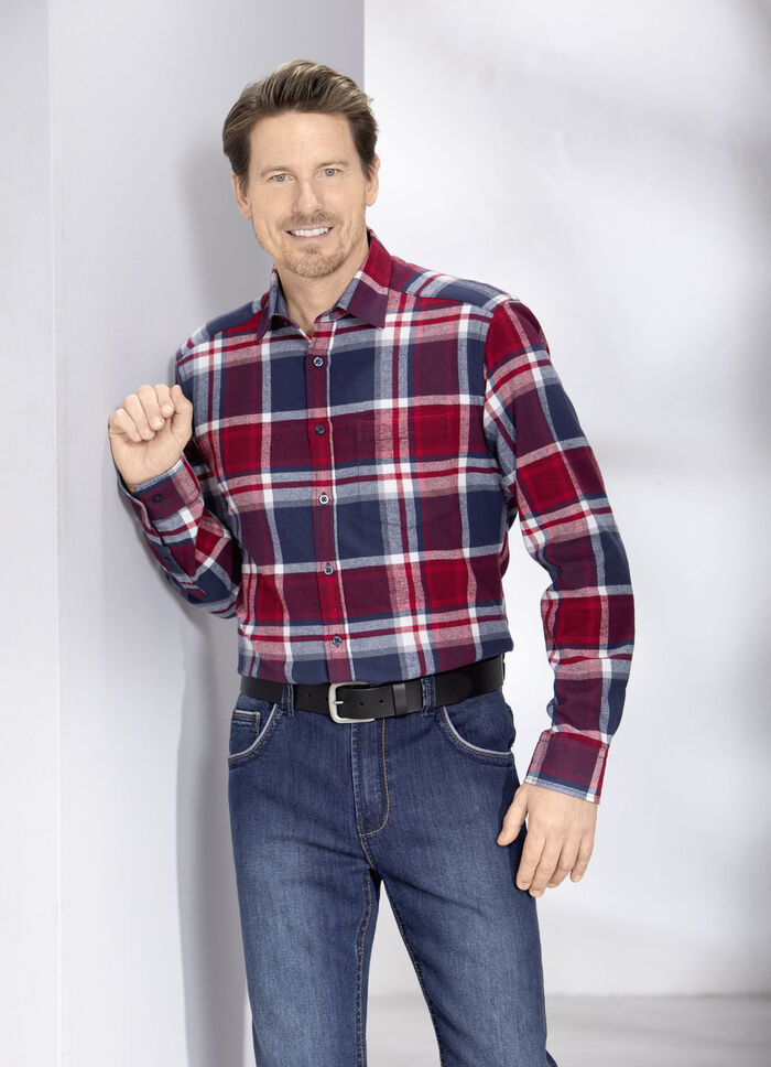 Kariertes Hemd von &laquo;King's Road&raquo; ROT-DUNKELBLAU