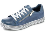Gemini Schnürschuh mit praktischem Seitenreißverschluss JEANS