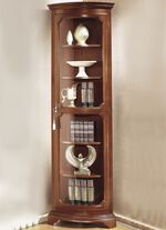 Eckvitrine gro&szlig;,1-t&uuml;rig NUSSBAUM