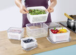 Frischhaltedosen-Set, 12-teilig, mit Abtropfkorb 