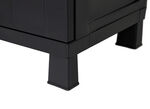 Geräteschrank Garage mit Holzlamellen-Effekt SCHWARZ