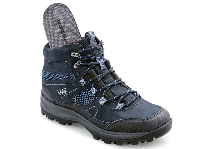 Waldläufer Schnür-Stiefelette mit Klimamembrane BLAU