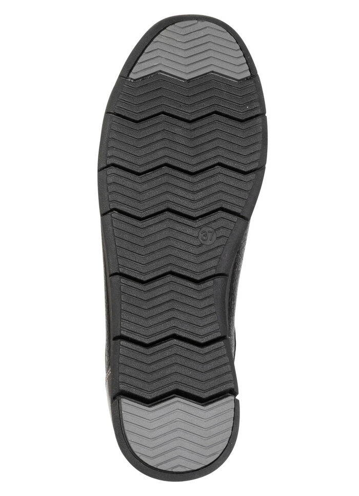 ELENA EDEN, bequeme Damen-Sneaker, Weite G, mit herausnehmbarem Fussbett SCHWARZ-SILBER